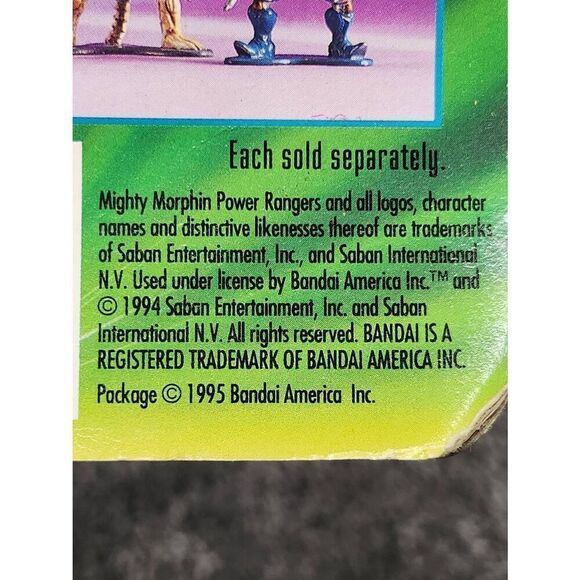 1994 Bandai Mighty Morphin Power Rangers Collectible Action Figures -yellow Rang - Picture 3 of 4